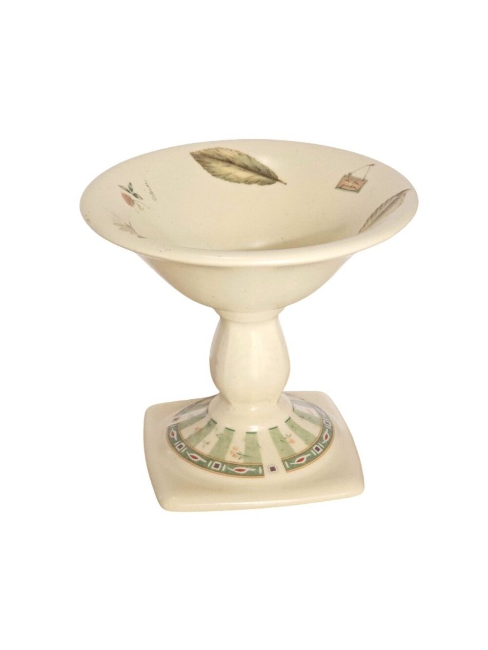 Pfaltzgraff Naturewood Pedestal Bowl 5" dip sculptured serving 7oz cottage core